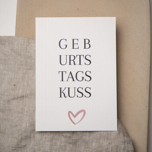 Postkarte - Geburtstagskuss